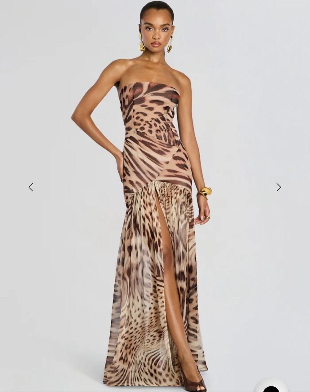 NWT Retrofete Animal Print Silk Nicole Dress In Vintage Cheetah $698 Size XS